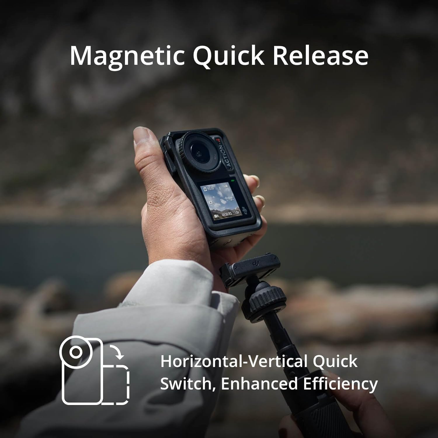 DJI Osmo Action 4 Essential Combo, 4K/120fps Waterproof Action Camera with a 1/1.3-Inch Sensor, Stunning Low-Light Imaging,10-bit & D-Log M Color Performance, Long-Lasting 160 Mins, Outdoor Camera - Image 4