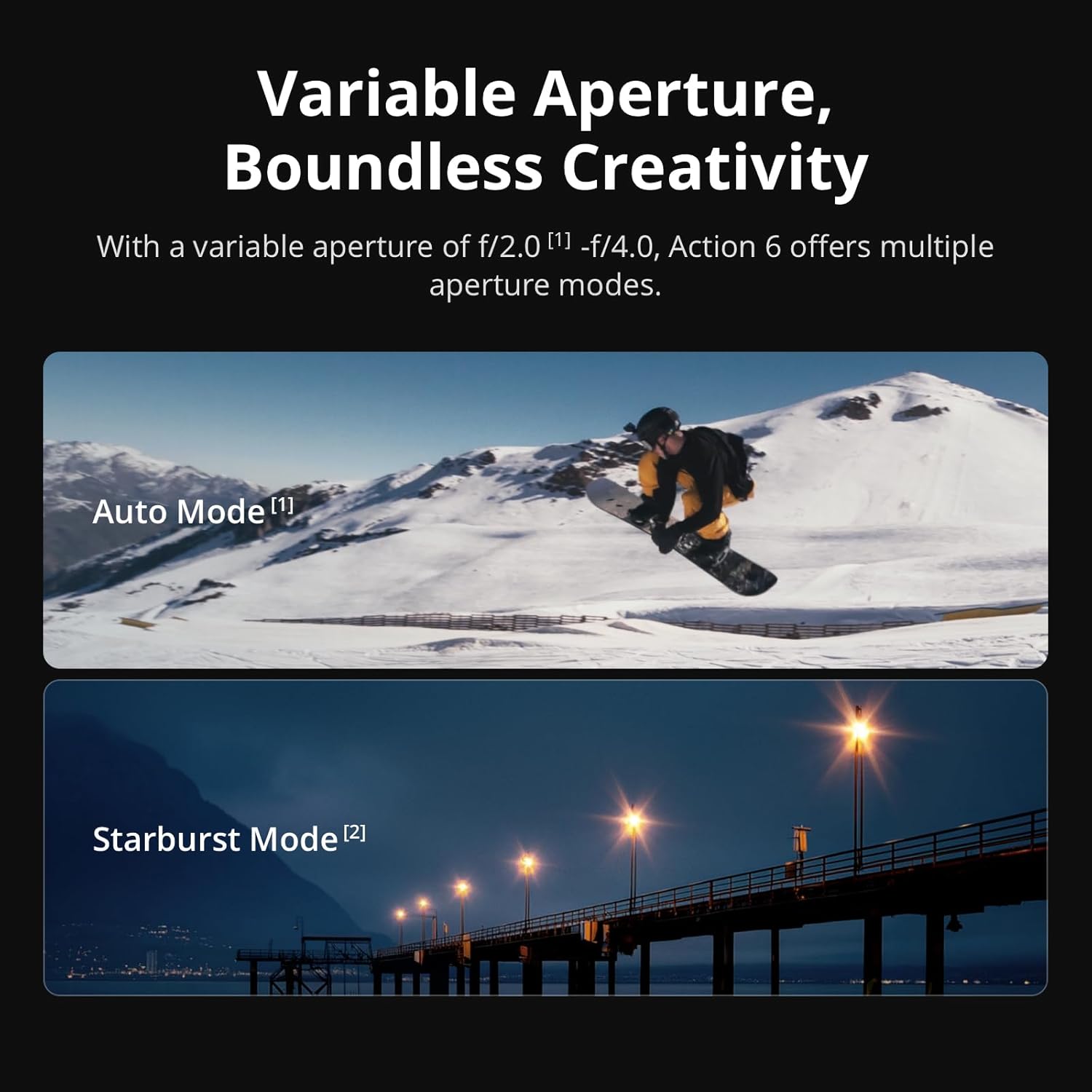 DJI Osmo Action 6 Essential Combo, Action Camera with 1/1.1″ Square Sensor, Variable Aperture of f/2.0–f/4.0, Cold-Resistant, 4hrs Battery, Action Camera 4K Ideal for Daily Use - Image 3