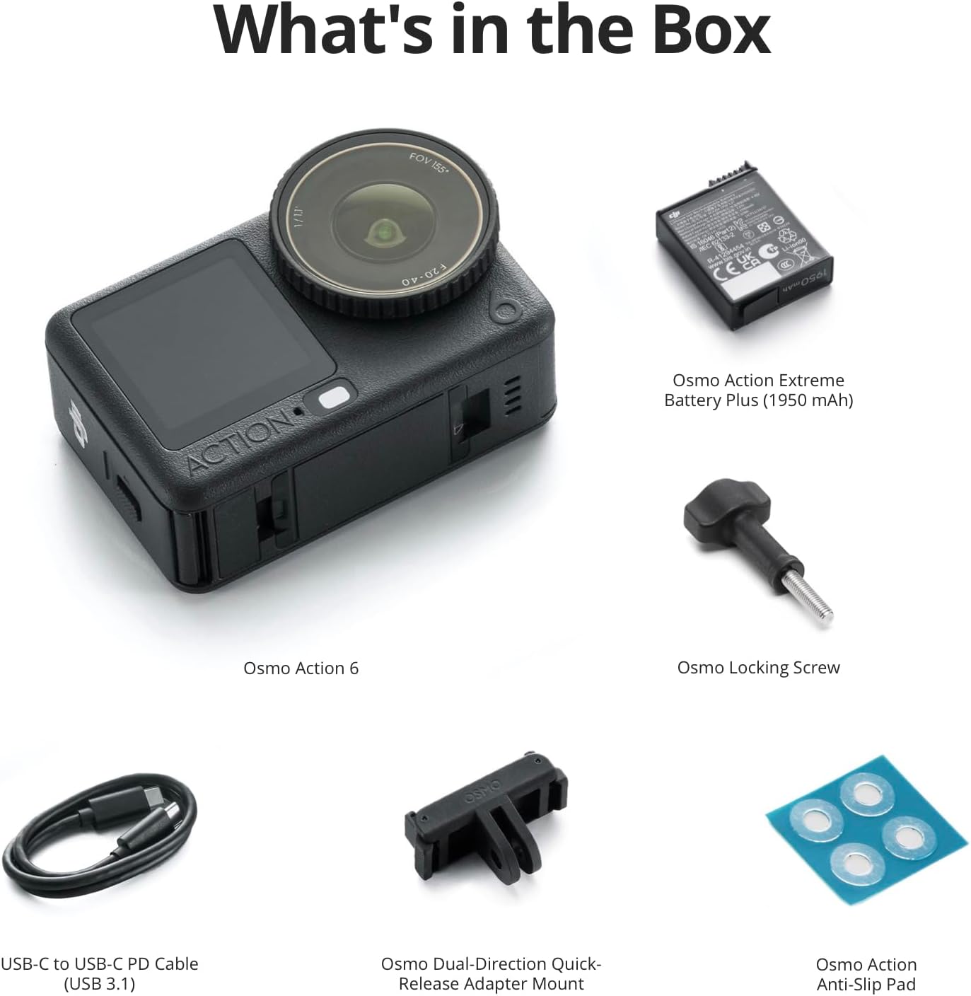 DJI Osmo Action 6 Essential Combo, Action Camera with 1/1.1″ Square Sensor, Variable Aperture of f/2.0–f/4.0, Cold-Resistant, 4hrs Battery, Action Camera 4K Ideal for Daily Use - Image 9