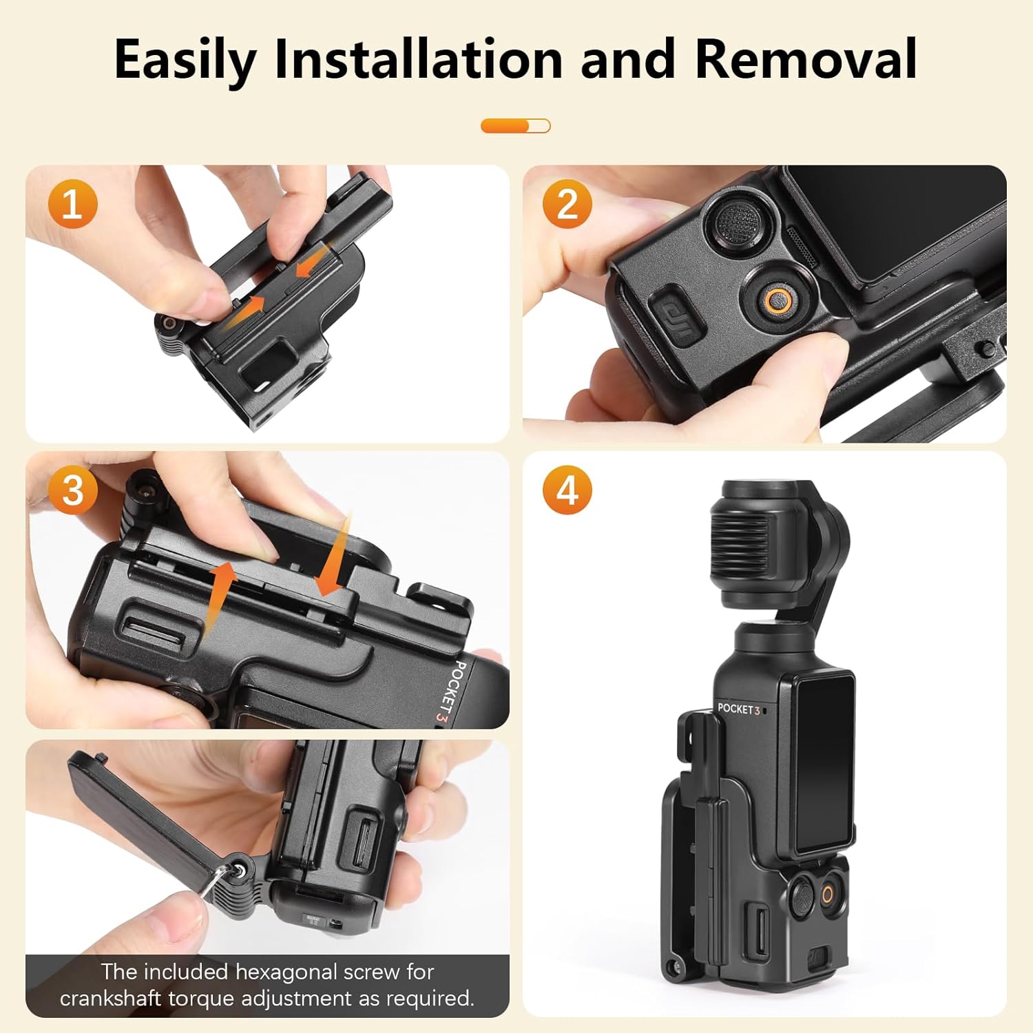 Magnetic Mount Stand Compatible with DJI Osmo Pocket 3, Upgraded Pocket3 Accessories Adapter Clamp Magnet Suction Case Holder on Desktop, Vertical Surface, 180° Adjustable Handle, Black - Image 9